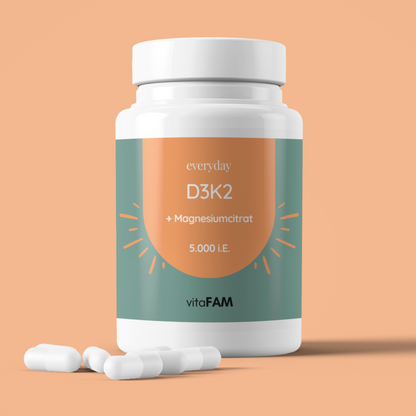 Vitamin D3K2 + Magnesiumcitrat | (5.000 i.E.)