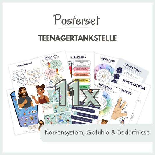Poster "Teenager-Tankstelle" (Download zum selber ausdrucken) | Auch als Karten oder Heft nutzbar