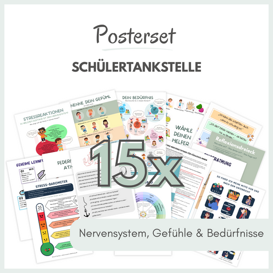 Poster "Schüler-Tankstelle" (Download zum selber ausdrucken) | Ideal für Pädagogen | Preis pro Schule